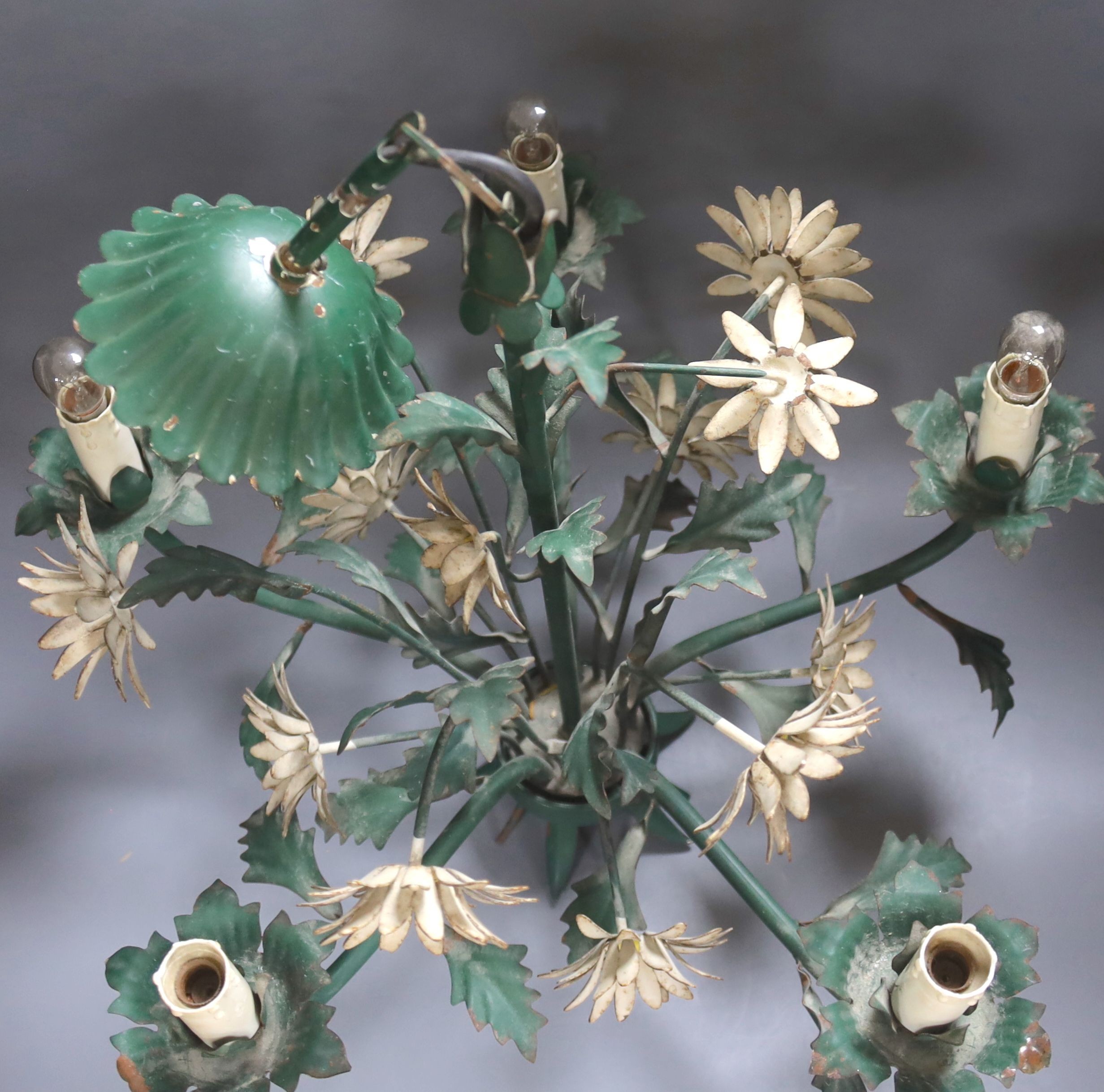 A French Toleware chandelier